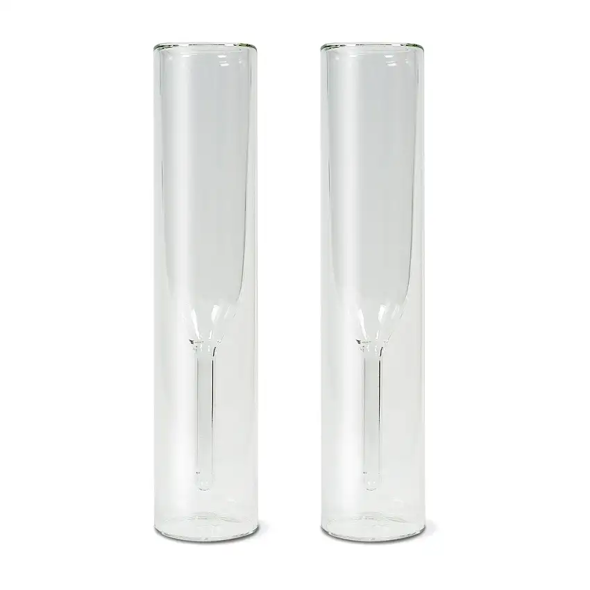 WD Lifestyle | Set 2 Flutes in vetro borosilicato doppia camera 150 ml