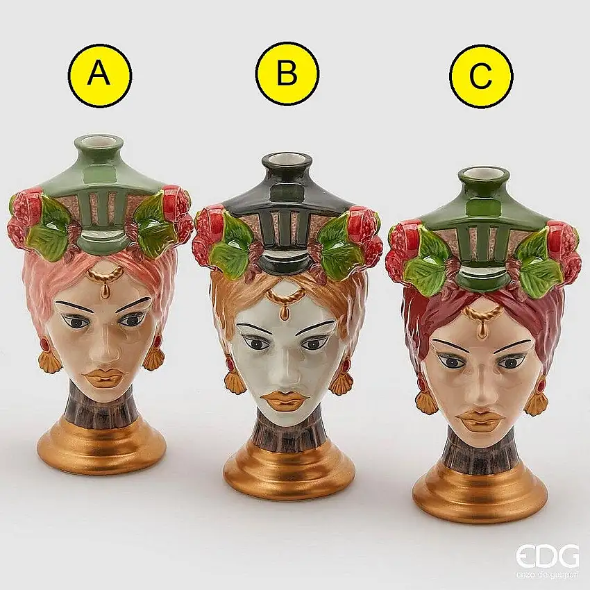 Vaso Testa Sicily contenitore Fragranza EDG Enzo De Gasperi
