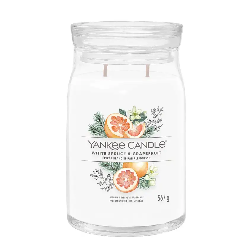 Candela Profumata White Spruce & Grapefruit Yankee Candle
