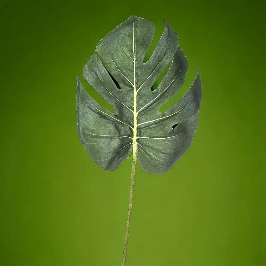 4 Pezzi • Foglia di philodendro artificiale •  33 cm