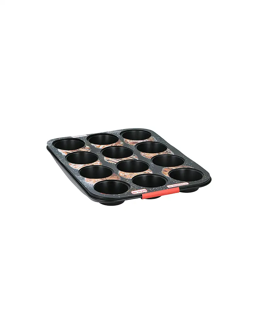 Alpina - Muffin / cupcake tin for 12 pieces non-stick (black)
