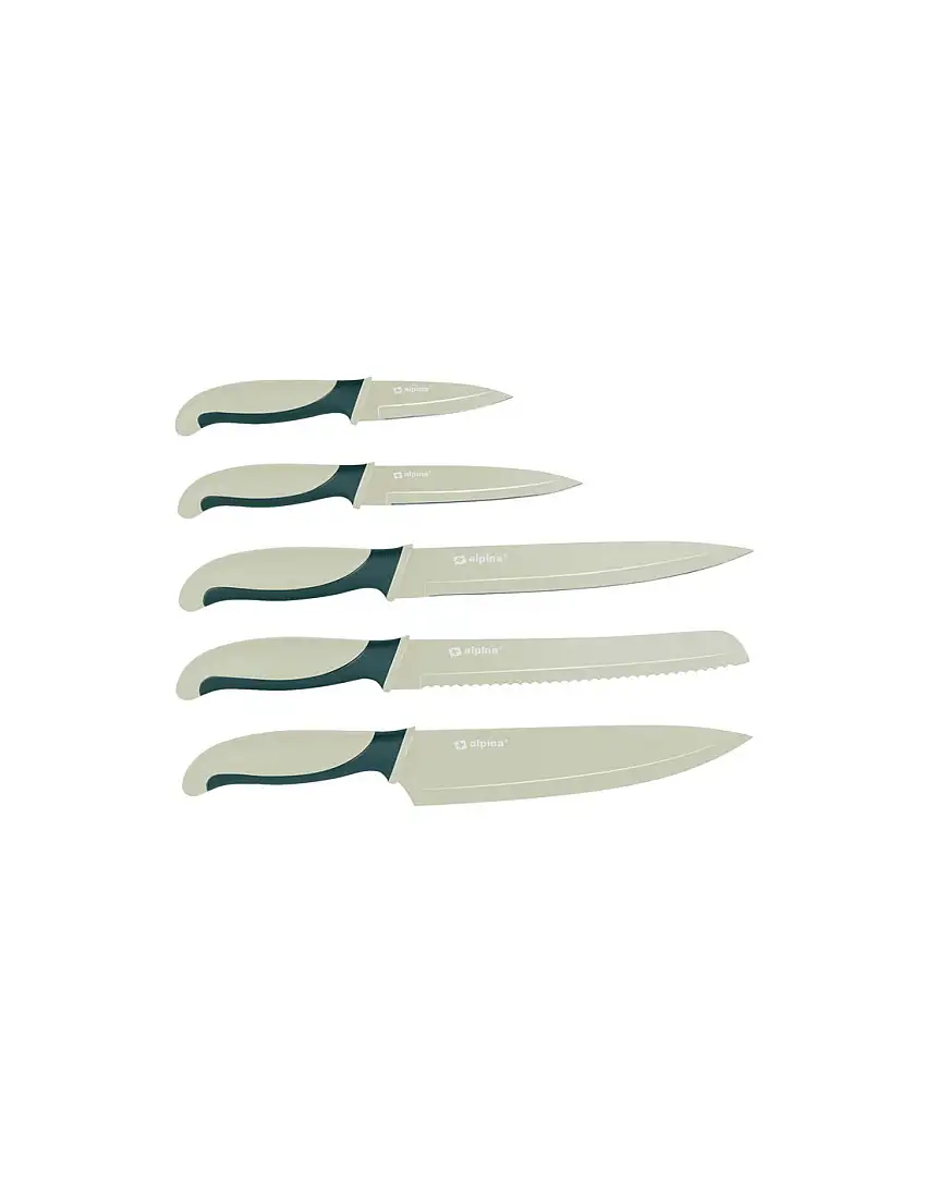 Alpina - Stainless steel knife set (Green)