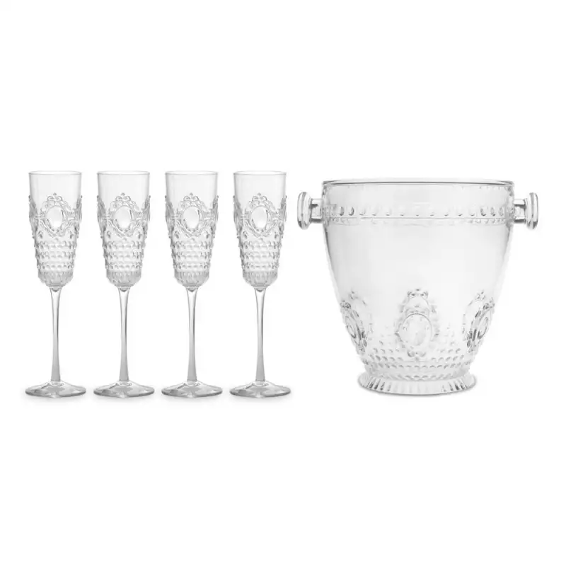 Baci Milano set 4 flute champagne con secchiello Baroque e Rock Anniversary