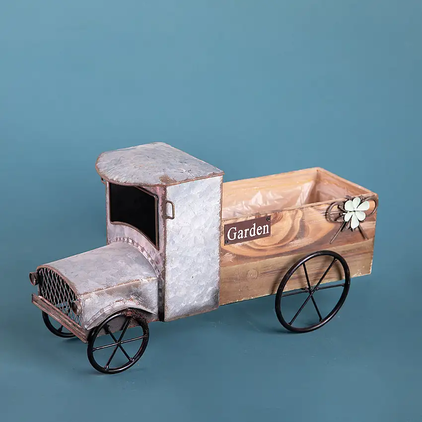 Camioncino contenitore legno • 40 cm