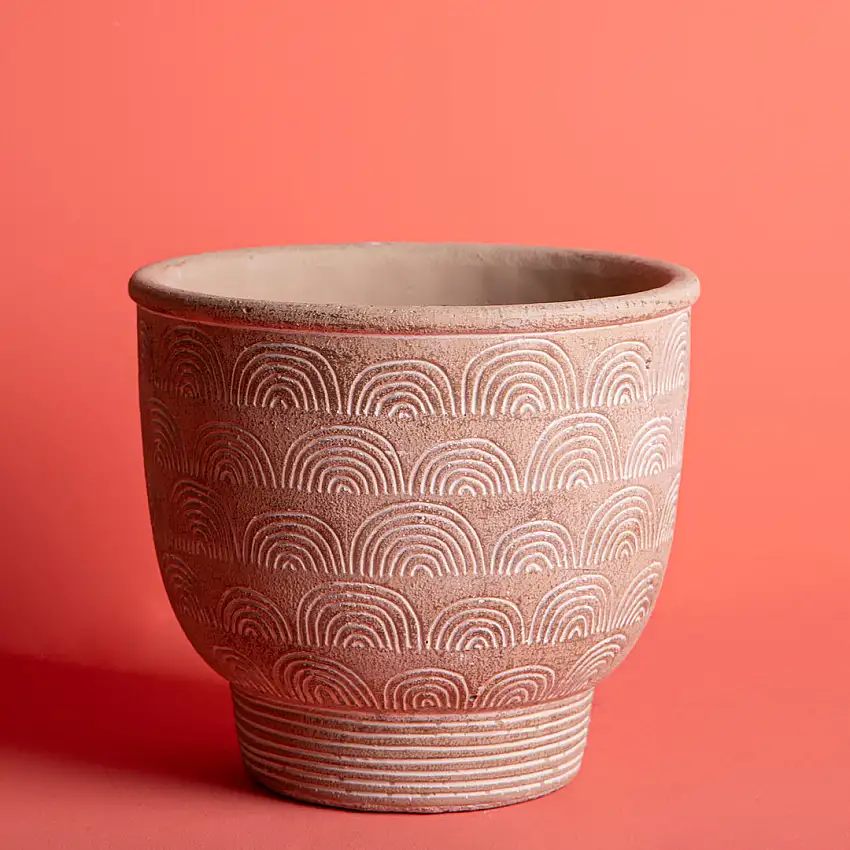 Cachepot disegni in rilievo • 21 cm