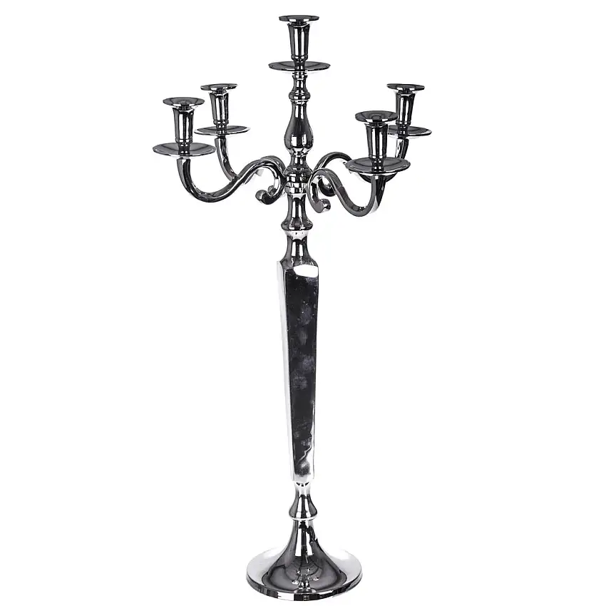 Candelabro metallo 5 bracci • 104 cm