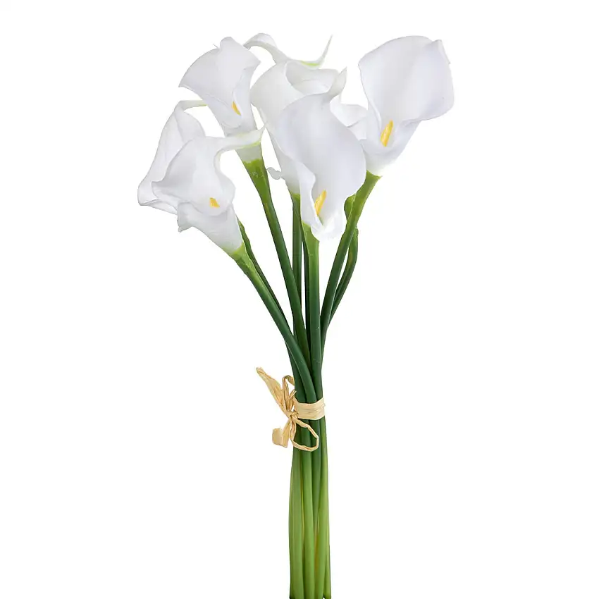 2 Pezzi • Calla artificiale composta da 8 fiori • 36 cm
