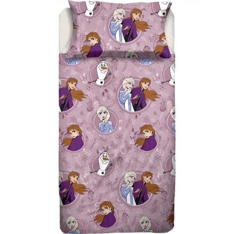 Completo lenzuola in flanella Frozen Disney per letto Singolo J974