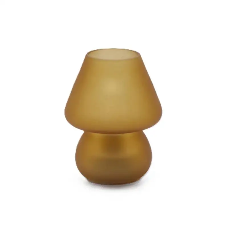 EDG Enzo De Gasperi lampada da tavolo usb Aura ambra piccola H15cm