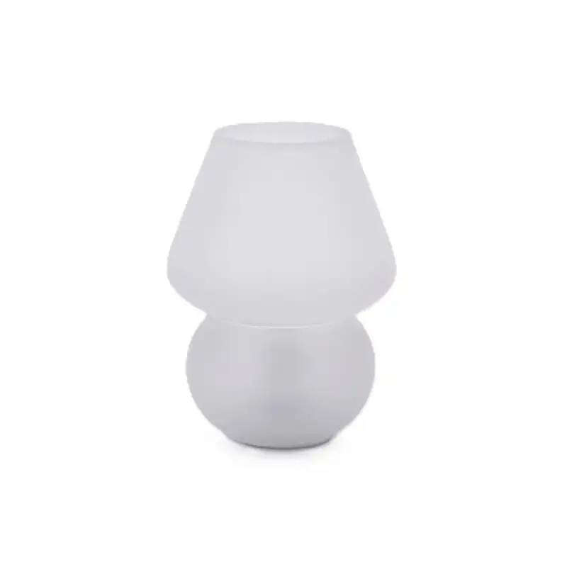 EDG Enzo De Gasperi lampada da tavolo usb Aura bianca piccola H15cm
