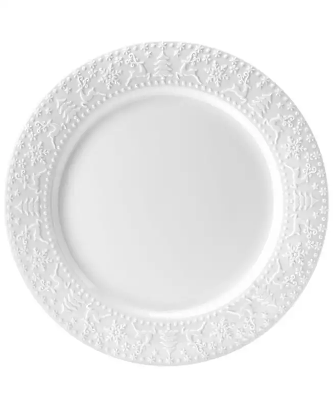 Fade piatto da portata 30 cm natalizio in porcellana Xmas White