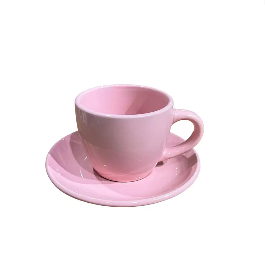 Tazza Caffè Carioca Rosa in Stoneware 90 ml. Set 6 pz. Fade