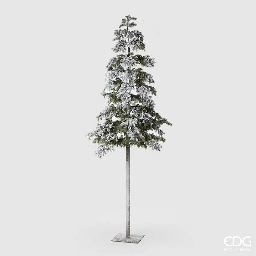 Albero di Natale Pino West Tronco Lungo Innevato d.95 h.250 Edg