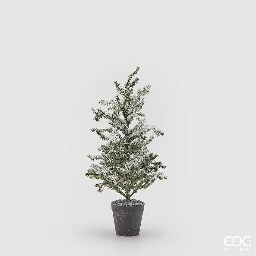 Albero di Natale Pino West Innevato con Vaso h.48 Edg