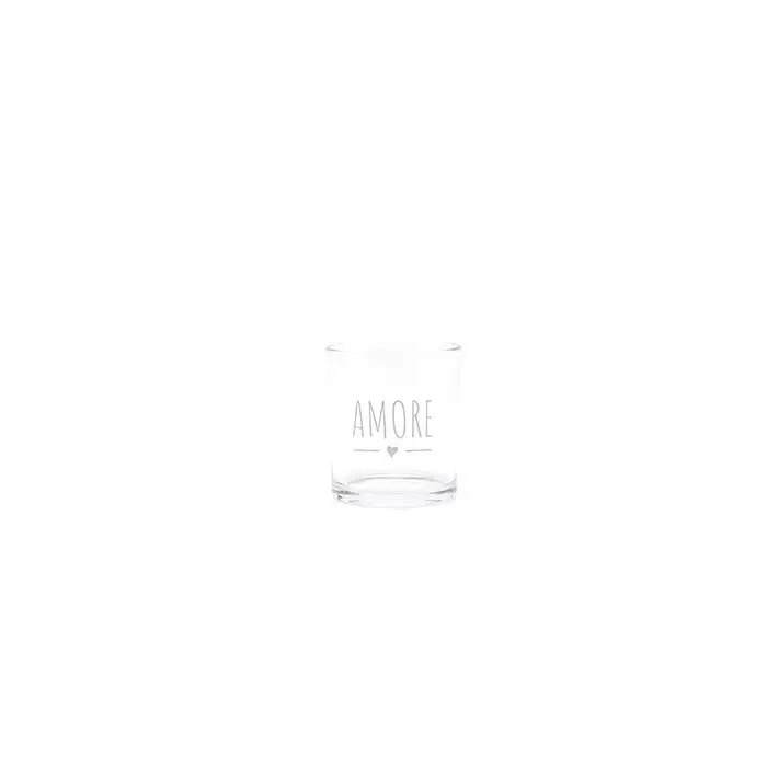 Bicchiere in Vetro "Amore" 300 ml. Nuvole di Stoffa