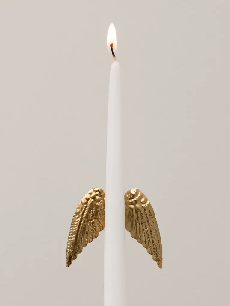Ali in Metallo per Decorazione Candele 8x8