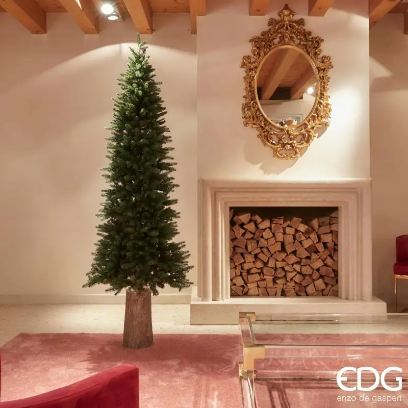 Albero di Natale Pino Slim Verde h.210 d.81 Edg