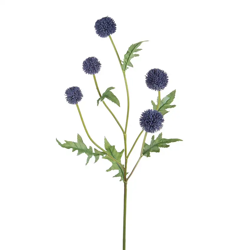 2 Pezzi • Echinops artificiale per 5 fiori • 74 cm