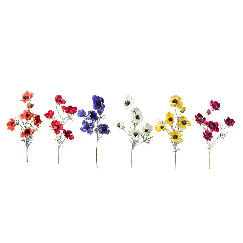 6 Pezzi • Fiore di Anemone artificiale • 80 cm