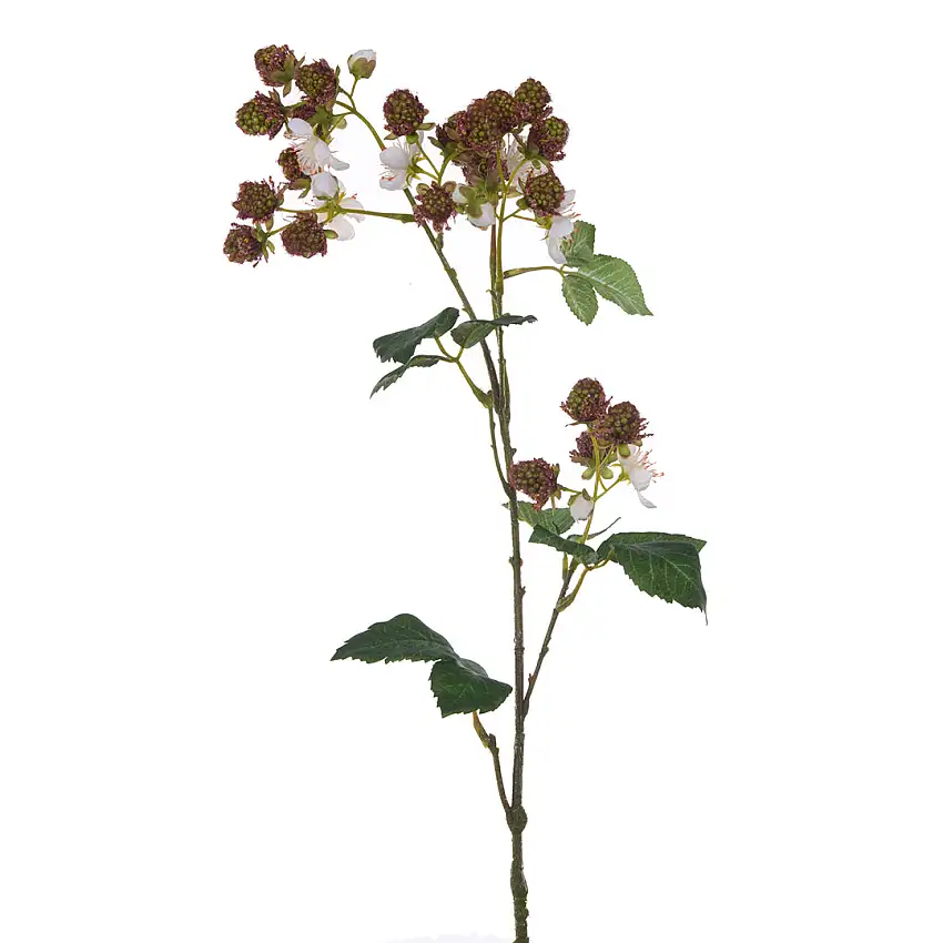 2 Pezzi • Ramo di more artificiale con fiori • 71 cm