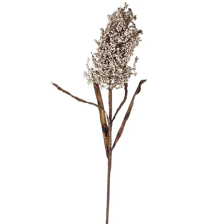 2 Pezzi • Fiore di Sorgo artificiale dry look • 90 cm