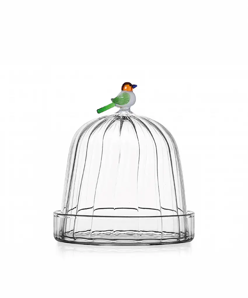 Ichendorf Cupola Con Piatto Ottico Animal Farm Uccellino Ø.14cm