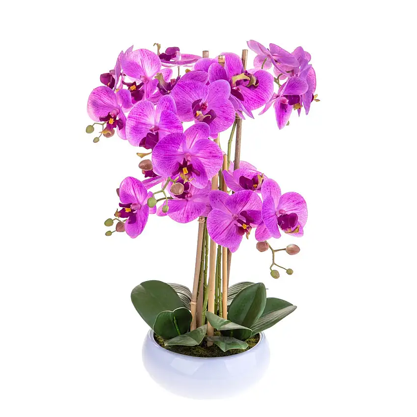 Pianta di orchidea artificiale phalaenopsis vaso • 53 cm