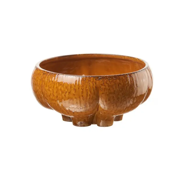 L'Oca Nera centrotavola basso in ceramica Ø25x11.5cm