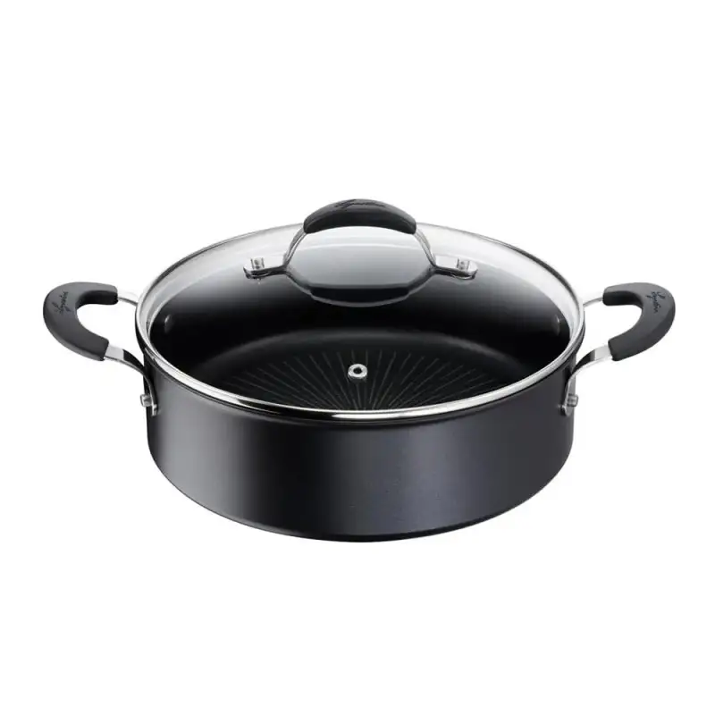 Lagostina casseruola bassa con 2 manici Tempra nera Ø26cm