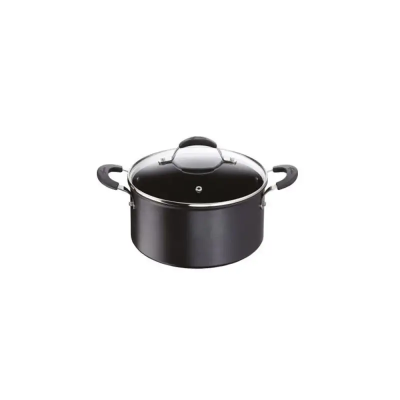 Lagostina casseruola fonda Tempra con coperchio nera Ø20cm