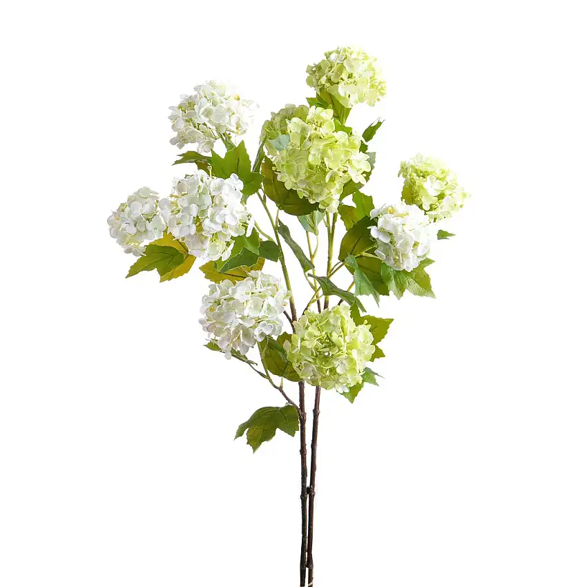 2 Pezzi • Fiore viburno artificiale 5 fiori • 85 cm