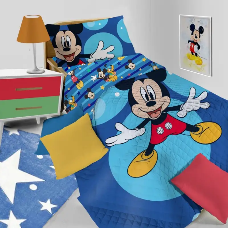 Mickey Mouse Copriletto Trapuntino Disney Singolo