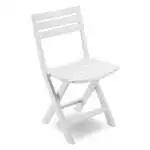 4x Sedia da esterno Ipae Progarden BIRKI, modello BIR80CBI, colore Bianco, per giardini e terrazzi
