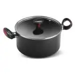 Casseruola Lagostina LINEA ROSSA con Coperchio, modello 010248031424, colore Nero, per cucina moderna e versatile