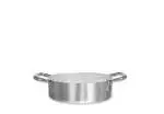 Casseruola bassa in alluminio con due manici, collezione Tender, diametro 28 Cm Argento Pinti Inox