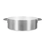 Casseruola bassa in alluminio con due manici, collezione Tender, diametro 50 Cm Argento Pinti Inox