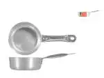 Casseruola bassa in alluminio con un manico, collezione Tender, diametro 16 Cm Argento Pinti Inox