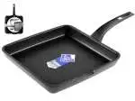 Bistecchiera Liscia Efficient In Alluminio Pressofuso Nero 30x9x52 Cm Pinti Inox