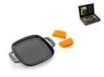 Bistecchiera In Ghisa Liscio Efficient Cm 24 Arancione Pinti Inox