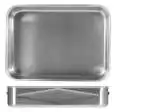 Teglia Rettangolare Inox Casa 35x25 548106 Grigio Pinti Inox