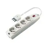 Multipresa da tavolo Poly Pool PP0421, colore Bianco, design elegante e funzionale per ufficio e casa