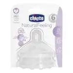 Tettarella Chicco NATURAL FEELING, modello 00081047200000, Flusso Veloce, per biberon efficienti