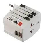 Adattatore da viaggio Poly Pool, modello PP2209, colore Bianco, per connessioni elettriche all'estero