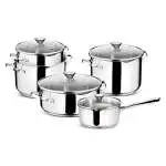 Batteria di pentole Lagostina SMART, modello 01071660009, in Acciaio lucido, per cucina versatile