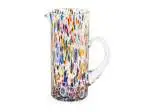 Brocca in vetro della marca H&H multicolore stile veneziano