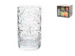 Confezione 4 Bicchieri In Vetro Decorato Trasparente Tiki Etruria 45Cl