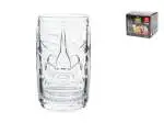 Confezione 4 Bicchieri In Vetro Decorato Trasparente Tiki Sardinia 45Cl
