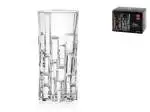 6x Bicchieri In Vetro Trasparente Decorato Etna High Ball Cl34