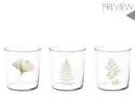 12x Bicchieri In Vetro Decorato Trasparente E Oro, Starck Gold Leaf 350Cc
