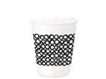 12x Bicchieri In Vetro Opale Te' Unico Cl21,5, Bianco Bordo Nero